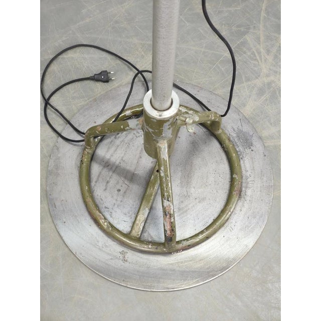 Gold Industrial Czech Surgical Floor Lamp from Military Hospital, 1950s For Sale - Image 8 of 18