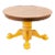 Antique Stickley Style Yellow Painted Quarter-Sawn Oak Round Dining Table With Claw Feet For Sale