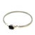 Traditional 1990s David Yurman Onyx and Diamond 3 mm Cuff Bracelet Silver Estate For Sale - Image 3 of 7