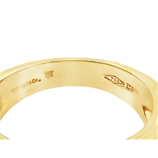 2010s Tiffany & Co. Citrine Cabochon 18k Yellow Gold Dome Ring, Size 5 For Sale - Image 5 of 6