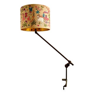 1920s Industrial Lamp With Cloth Shade From Chimera Watts For Sale