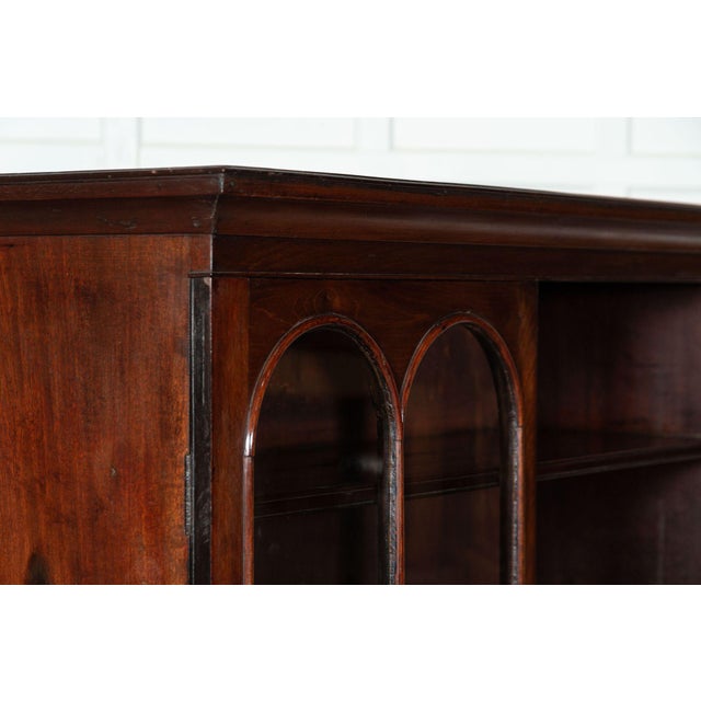 English Mahogany Arched Glazed Dresser Cabinet, 1910 For Sale - Image 9 of 18