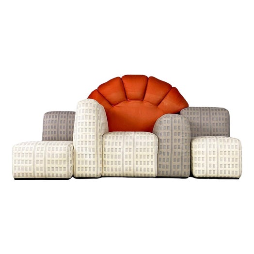 Italian Modern Sunset in New York Modular Sofa attributed to Gaetano Pesce for Cassina, 1984, Set of 8 For Sale