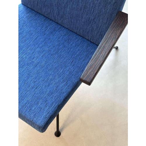 Petrol Blue Model 1409 Armchair by André Cordemeyer for Gispen, 1960s For Sale - Image 6 of 13