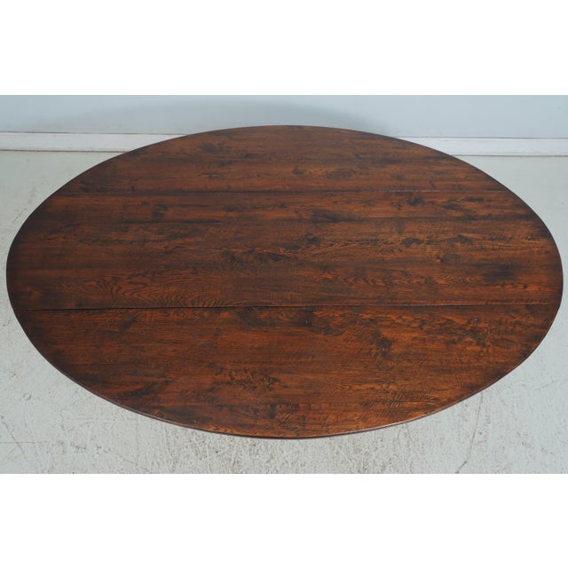 English Distressed Oak Dropleaf Tavern Dining Room Table For Sale In Philadelphia - Image 6 of 17