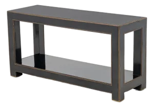 Maison Jansen Attr. Black Lacquered Console Table