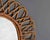 Vintage Italian Oval Mirror With Rattan Frame, Circa 1960s For Sale - Image 9 of 12