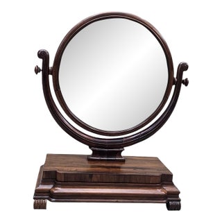 Antique Rosewood Tabletop Vanity Swing Mirror by Joseph Loader For Sale
