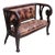 Empire Mahogany Rolled Arm Settee With Claw Feet For Sale