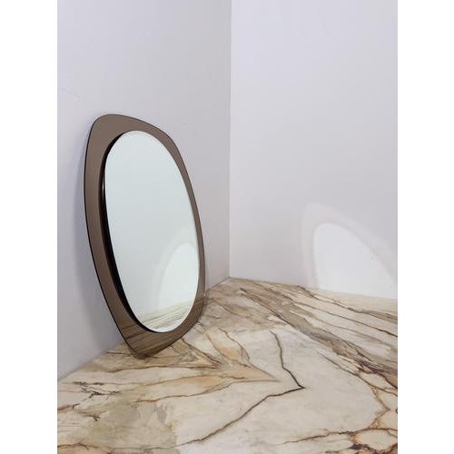 Vintage Italian Mirror with Bronzed Glass Frame, 1970s For Sale - Image 13 of 14