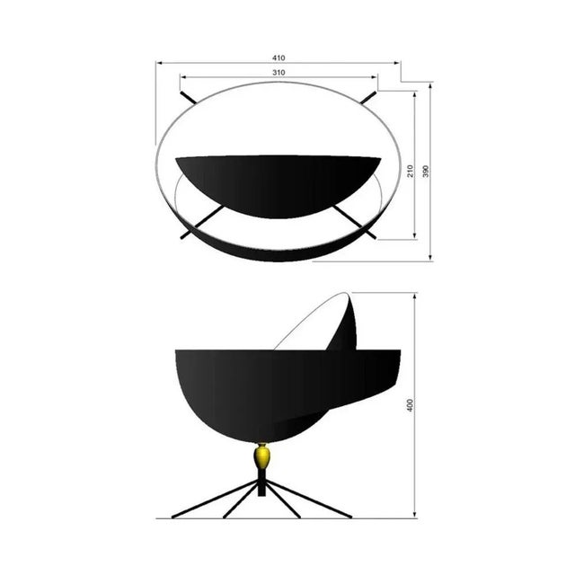 Contemporary Saturn Table Lamp by Serge Mouille For Sale - Image 3 of 6