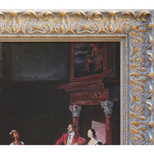 Douglas Perez Castro "Poderes" Contemporary Realistic Figurative Red Toned Social Commentary Painting, 2013 For Sale In Houston - Image 6 of 12