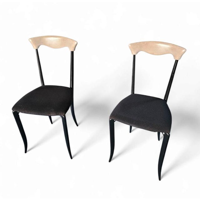 Vintage Dining Chairs by Fasem, 1980s, Set of 2 For Sale - Image 4 of 16