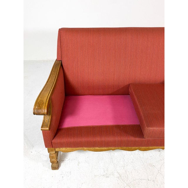 Mid-Century Modern Danish Mid Century Modern Red Sofa For Sale - Image 3 of 10
