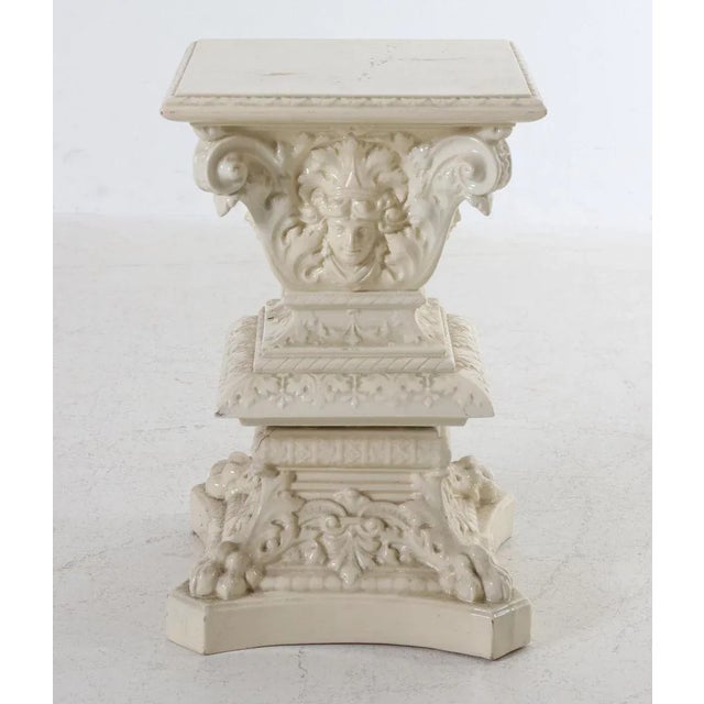 Glazed Ceramic Pedestal For Sale - Image 5 of 5