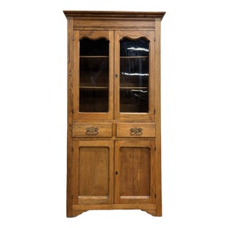 Antique Victorian Early American Rustic Cupboard Pie Safe Cabinet Pantry For Sale