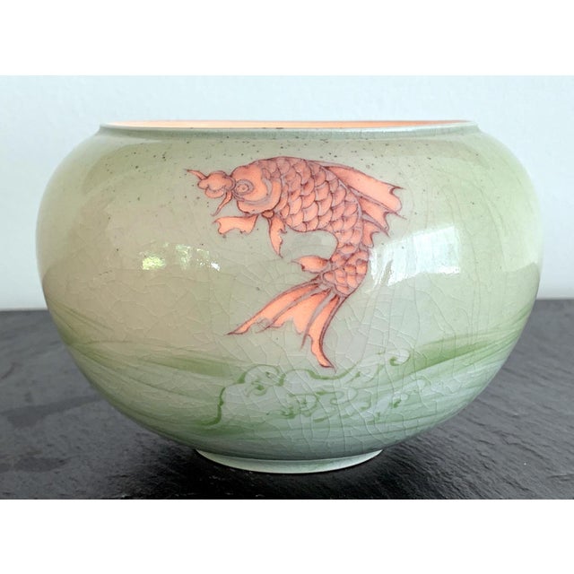 Green Rare Porcelain Bowl with Plique-a-Jour Design by Makuzu Kozan For Sale - Image 8 of 14