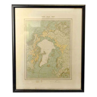 Framed North Polar Chart For Sale