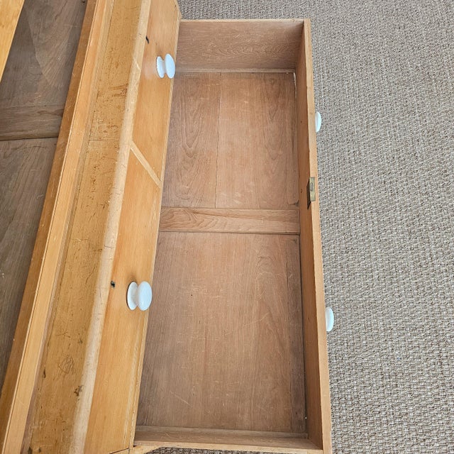 Antique English Pine Linen Press / Wardrobe - Circa 1890 For Sale - Image 12 of 18
