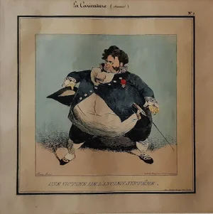 A Victim of the Old System - Original Lithograph by Henri Monnier - 1834 1834