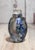 Mid-Century Modern Art Glass Perfume Bottle by Robert Eickholt 1994 Iridescent Blue Splatter For Sale - Image 3 of 16