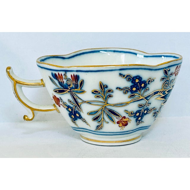 Meissen Porcelain Antique Meissen Tea Cup and Saucer For Sale - Image 4 of 10