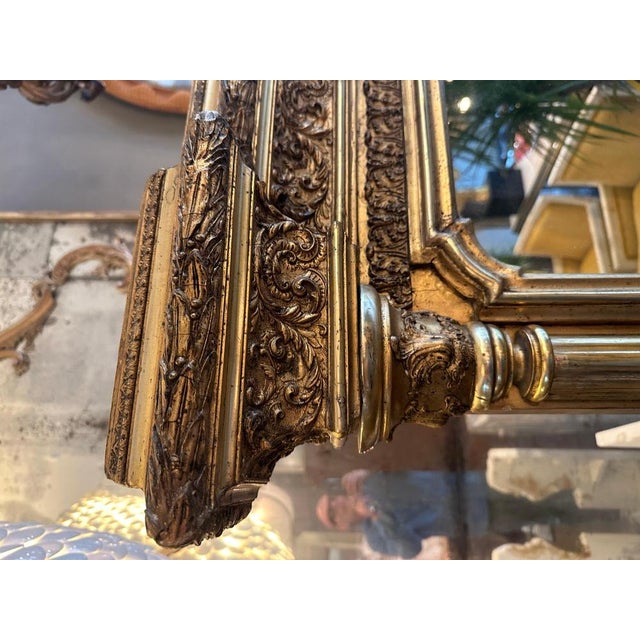 Hollywood Regency Large English Regency Gilt Pier Mirror, 1820s For Sale - Image 3 of 17