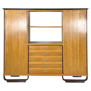 Italian Art Deco Wooden Wardrobe by Giuseppe Pagano Pogatschnig, 1930s