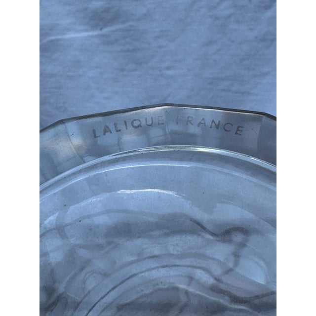 Lalique Vintage Lalique Birds Crystal Perfume Bottle With Stopper Made in France For Sale - Image 4 of 4