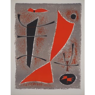 Gustave Singier, Abstract Landscape, 1955, Original Lithograph For Sale
