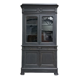 Louis-Philippe Sideboard in Glass and Wood For Sale