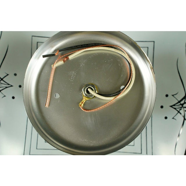 1960s Mid Century Modern Scalloped White Semi Flush Light For Sale - Image 12 of 12