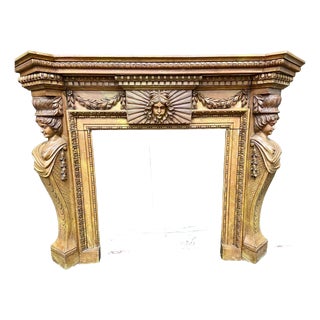 Vintage Italian Marble Fireplace, 1915 For Sale