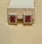 Gemstone Estate 3 Ct Ruby & 3 Ct Diamonds Square Post Earrings 18 Karat Yellow Gold 13.5G For Sale - Image 7 of 18