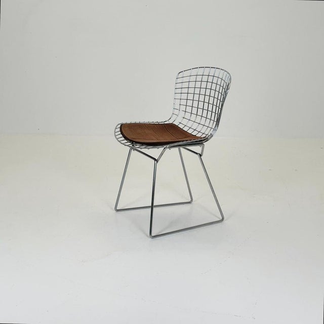 Mid-Century Wire Chrome Side Chair by Harry Bertoia, Italy, 1980s For Sale - Image 5 of 11