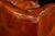 Mid 20th Century Tufted Leather Wingback Armchair in Burnt Amber For Sale - Image 17 of 17