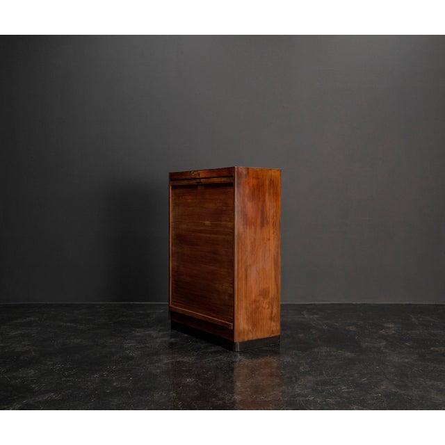 Art Deco Filing Cabinet with Rolling Door, 1930s For Sale - Image 9 of 18