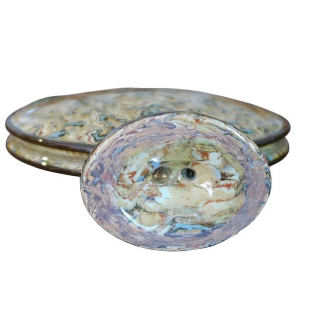19th Century 19th Century Neoclassical Revival Agate Ware Pilgrim Flask, Probably Apt For Sale - Image 5 of 13