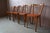 1980s Bohemian Bistro Chairs with Spindles and Havana Orange Imitation Leather from Baumann, 1960s, Set of 5 For Sale - Image 5 of 15