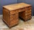 English Double Pedestal Desk of Mahogany With Embossed Leather Top For Sale - Image 4 of 11