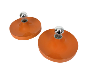 Mid-Century Space Age Wall Disc Light from Teka, Germany, 1960s, Set of 2