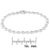 .925 Sterling Silver 1/2 Cttw Rose Cut Diamond Almond Shape Link Tennis Bracelet (I-J Color, I3 Clarity) - 7” For Sale In New York - Image 6 of 6
