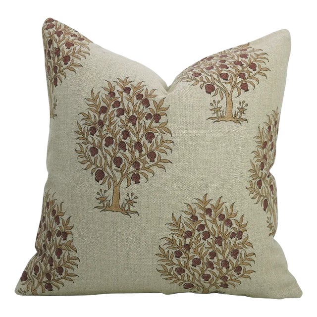 Fabdivine Block Print Handmade Pillow Cover 12x20 Inch - Anar For Sale