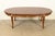 A gorgeous French Rococo Louis XV and French Provincial style banded walnut parcel giltwood coffee table By Karges USA,...