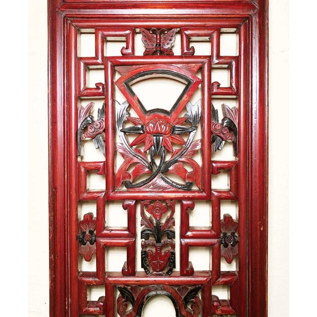 Asian Antique Chinese Screen Panels, Cunninghamia Wood, Circa 1800-1849 - A Pair For Sale - Image 3 of 11