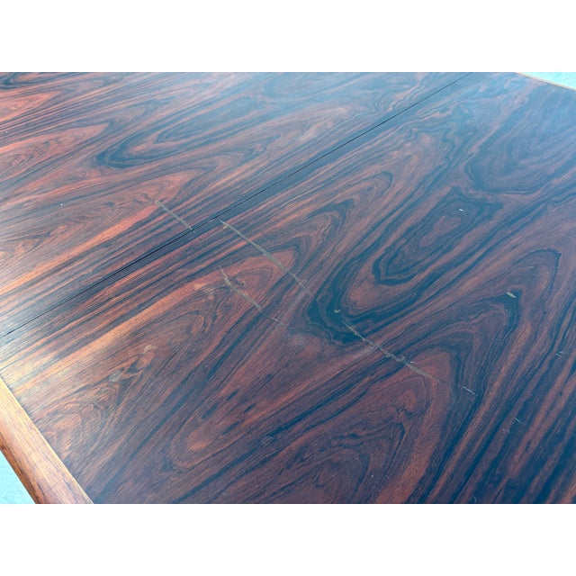 Mid-Century Modern Danish Rosewood Expanding Butterfly Leaf Dining Table For Sale - Image 11 of 17