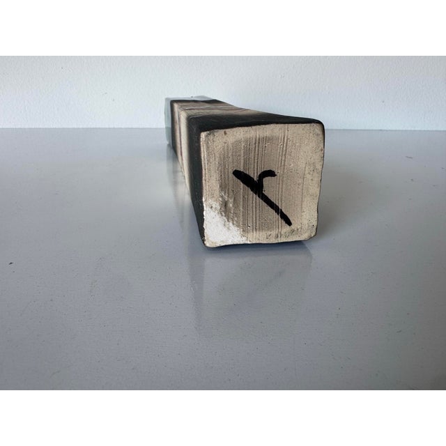 1990’s Vintage Abstract Design Studio Pottery Tall Vase For Sale - Image 9 of 11