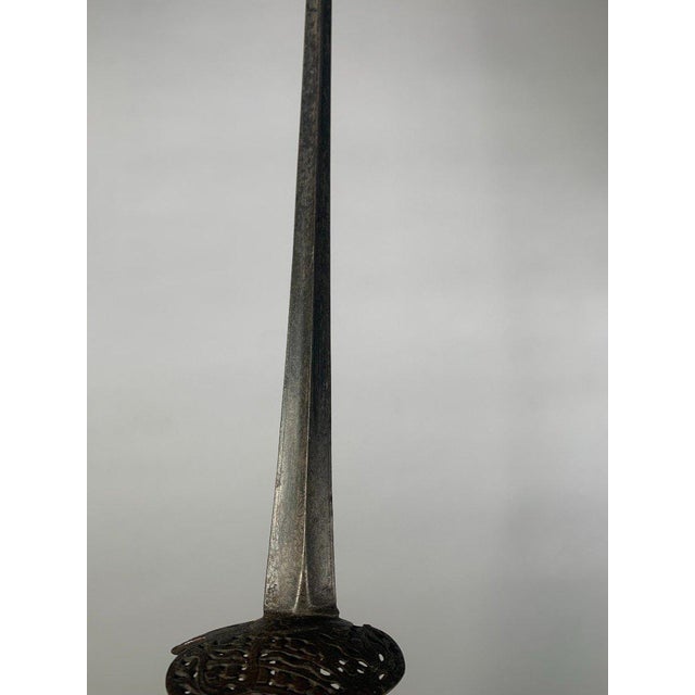 18th Century Early 18th Century Court Sword with Multiple Branches in Openwork Iron For Sale - Image 5 of 11