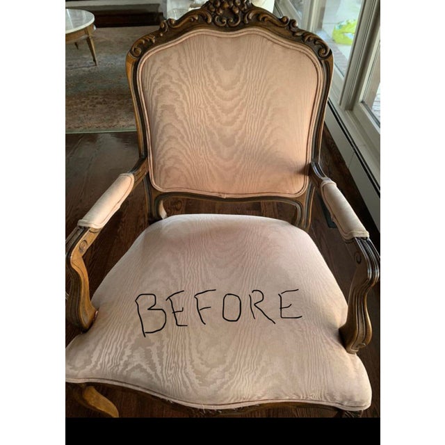 Reupholstered Vintage French Provincial Armchairs a Pair Chairish