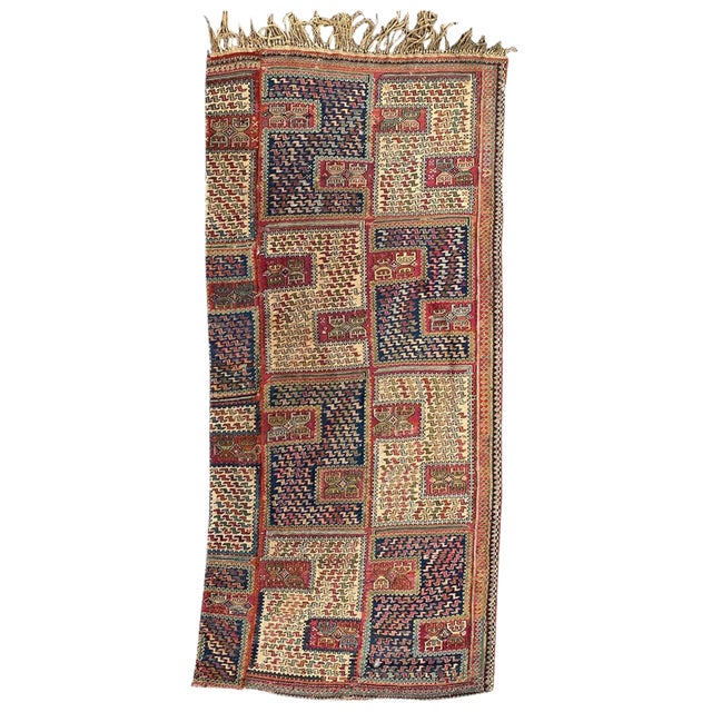 Caucasian Verneh Embroidered Kilim For Sale